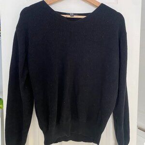 UNIQLO Cashmere Cotton Black Sweater